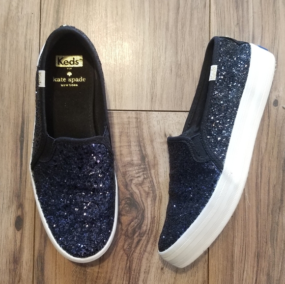 keds navy glitter